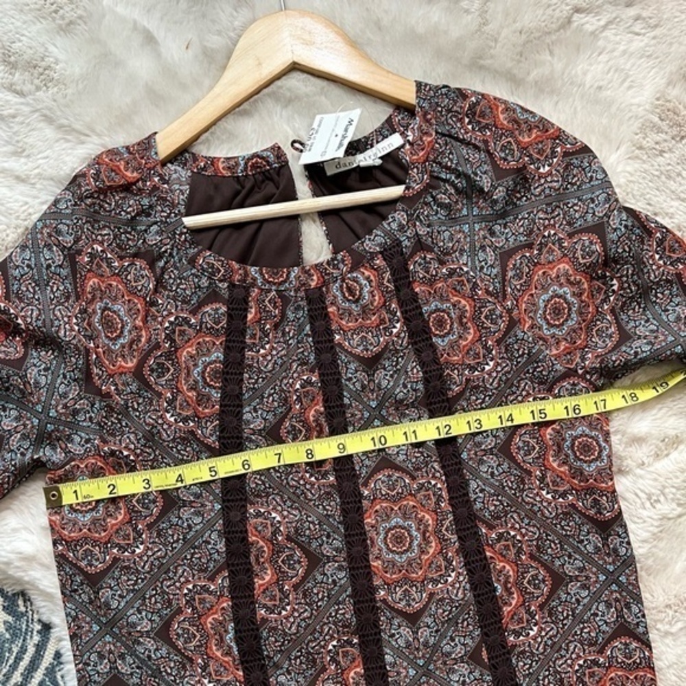 ⭐️⭐️Daniel Rainn Boho Drop Waist Crochet Accent Dress, NWT, Size Medium, - Picture 15 of 16
